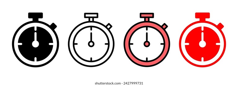stopwatch icon vector illustration. Timer sign and symbol. Countdown icon. Period of time