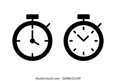 ilustração de vetor de ícone de cronômetro. Símbolo e sinal do temporizador. Ícone Contagem Regressiva. Período de tempo