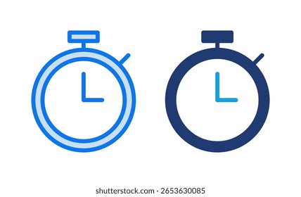 ilustração de vetor de ícone de cronômetro. Símbolo e sinal do temporizador. Ícone Contagem Regressiva. Período de tempo
