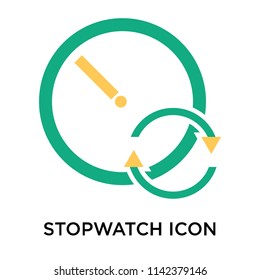 Stopwatch icon vector isolated on white background for your web and mobile app design, Stopwatch logo concept