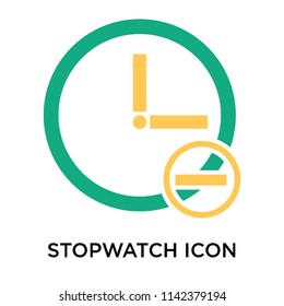 Stopwatch icon vector isolated on white background for your web and mobile app design, Stopwatch logo concept