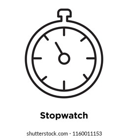 Stopwatch icon vector isolated on white background, Stopwatch transparent sign , sign and symbols in thin linear outline style