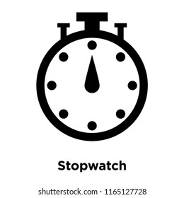 Stopwatch icon vector isolated on white background, Stopwatch transparent sign , black time symbols