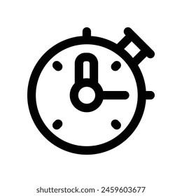 stopwatch icon. vector line icon for your website, mobile, presentation, and logo design.