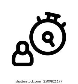 ícone de cronômetro. ícone de linha de vetor para seu design de site, celular, apresentação e logotipo.