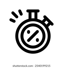Stoppuhr-Symbol. Vektorliniensymbol für Ihre Website, Ihr Handy, Ihre Präsentation und Ihr Logo-Design.