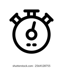 stopwatch icon. vector line icon for your website, mobile, presentation, and logo design.