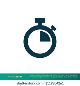 Stopwatch Icon Vector Logo Template Illustration Design. Vector EPS 10.