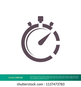 Stopwatch Icon Vector Logo Template Illustration Design. Vector EPS 10.