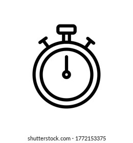 Stopwatch Icon Vector Logo Template