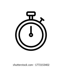 Stopwatch Icon Vector Logo Template