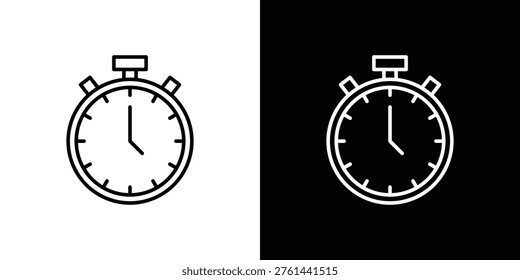 Stopwatch icon in vector. Logotype icons