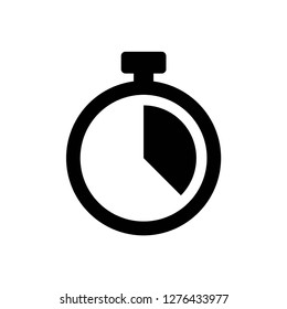 stopwatch icon, vector on white background editable eps10