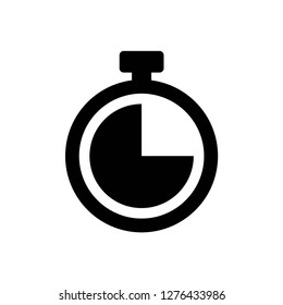stopwatch icon, vector on white background editable eps10