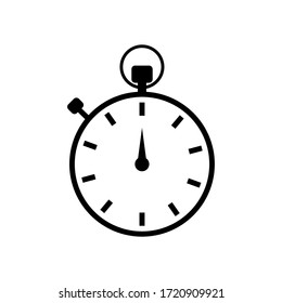 Stopwatch icon vector on white background