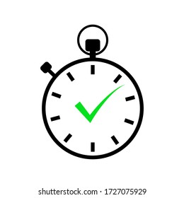 Stopwatch icon vector on white background