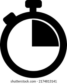 icono de cronómetro, vector sobre fondo blanco, pasos editables8.eps

