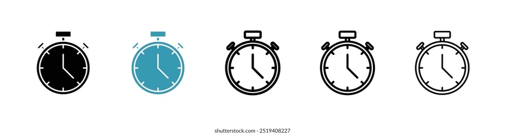 Stopwatch icon vector icon set. EPS 10
