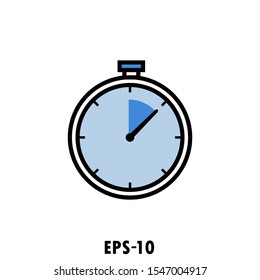 
stopwatch icon vector sign illustration simple design