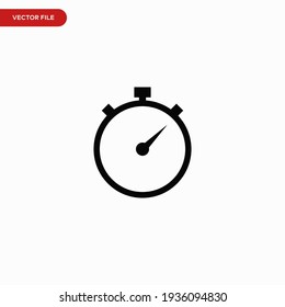 Stopwatch icon vector. Simple astop watch sign