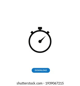 Stopwatch icon vector. Simple astop watch sign