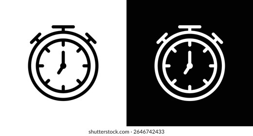 Stopwatch icon vector simple element illustration editable