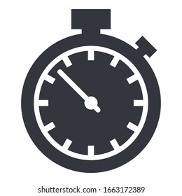 Hör auf, Icon zu gucken! Vektorillustration-Einmaliges Schwarzes Silhouette-Zeitsymbol