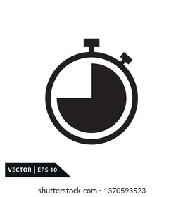 Stopwatch icon vector style flat trendy