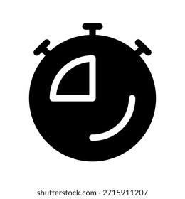 Ilustración de diseño de símbolo de Vector de icono de cronómetro