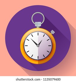 stopwatch icon vector symbol race. Illustration of the time