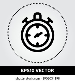 Stopwatch icon vector. Teamwork icon in flat design. Eps 10 vector illustration.