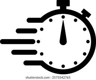 stopwatch icon vector. time, hour, minute, second, symbol