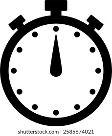 stopwatch icon vector. time, hour, minute, second, symbol