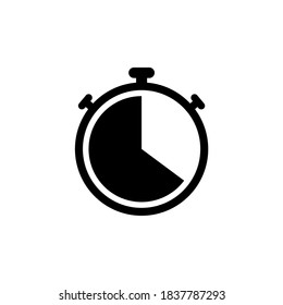 Stopwatch icon vector. Time icon in trendy flat design for website design
