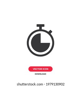 Stopwatch icon vector. Timer sign