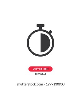 Stopwatch icon vector. Timer sign