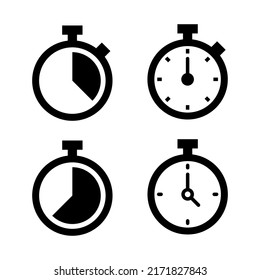 Stopwatch icon vector. Timer sign and symbol. Countdown icon. Period of time