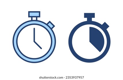 Stopwatch icon vector. Timer sign and symbol. Countdown icon. Period of time