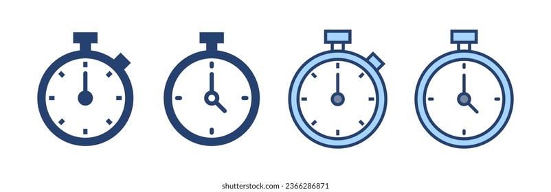 Stopwatch icon vector. Timer sign and symbol. Countdown icon. Period of time