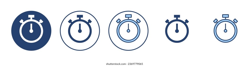 Stopwatch icon vector. Timer sign and symbol. Countdown icon. Period of time