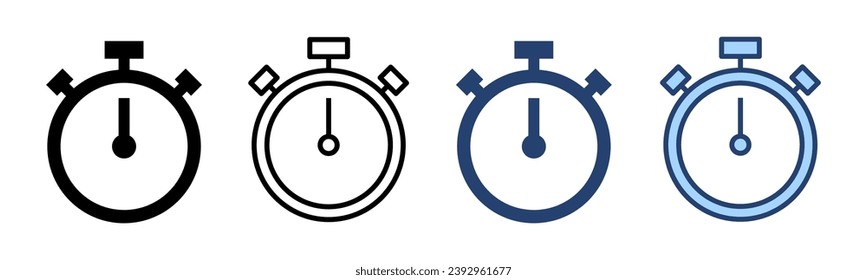 Stopwatch icon vector. Timer sign and symbol. Countdown icon. Period of time