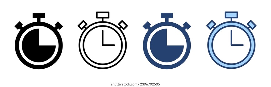 Stopwatch icon vector. Timer sign and symbol. Countdown icon. Period of time