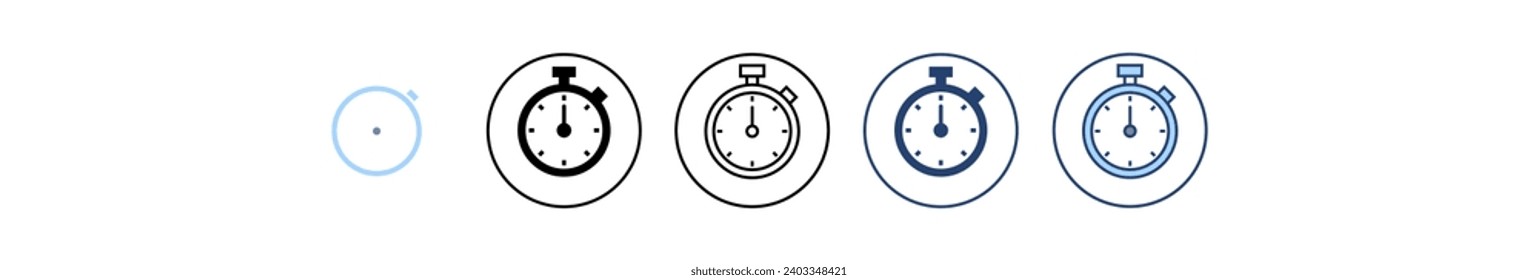 Stopwatch icon vector. Timer sign and symbol. Countdown icon. Period of time