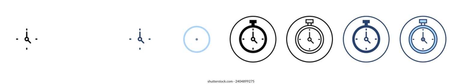 Stopwatch icon vector. Timer sign and symbol. Countdown icon. Period of time