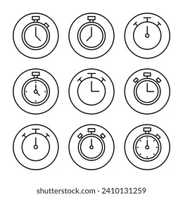 Stopwatch icon vector. Timer sign and symbol. Countdown icon. Period of time