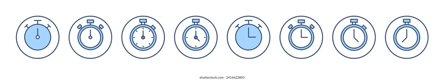 Stopwatch icon vector. Timer sign and symbol. Countdown icon. Period of time