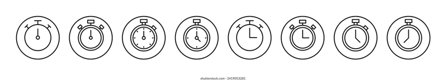 Stopwatch icon vector. Timer sign and symbol. Countdown icon. Period of time