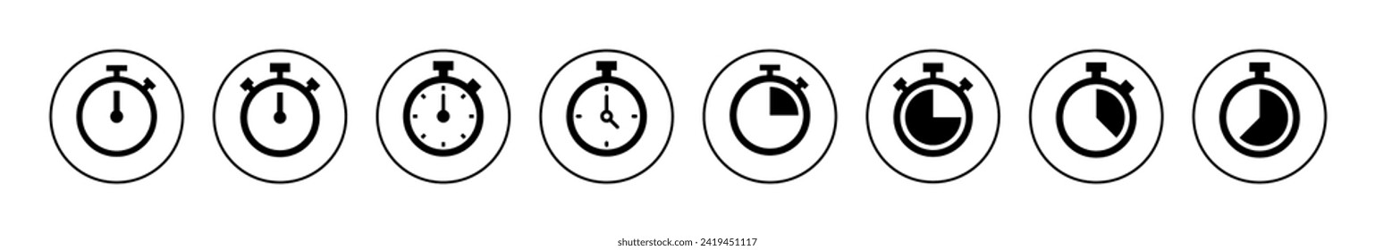 Stopwatch icon vector. Timer sign and symbol. Countdown icon. Period of time
