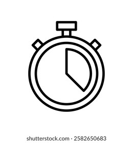 Stopwatch icon vector. Timer sign and symbol. Countdown icon. Period of time