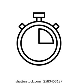 Stopwatch icon vector. Timer sign and symbol. Countdown icon. Period of time